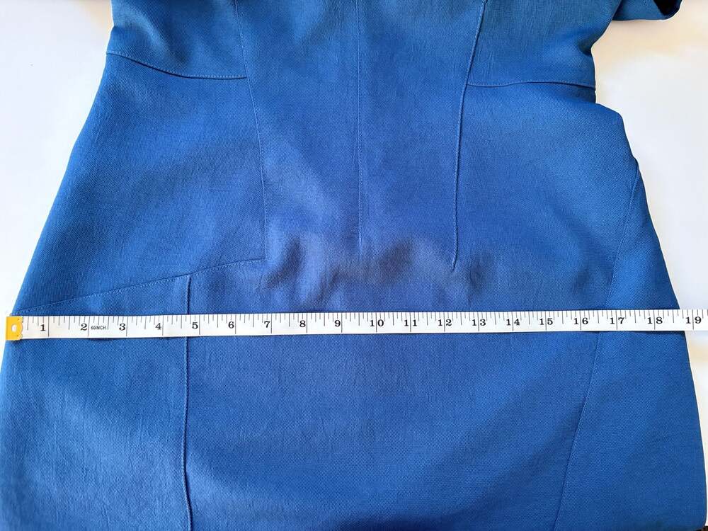Cotélac Blue Lightweight Cap-Sleeve Sheath Dress Size 1 (US small/6) - Picture 9 of 13